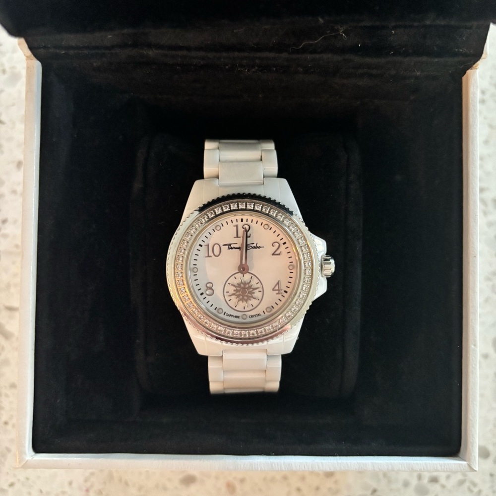 Thomas Sabo White Ceramic Watch with sapphire face